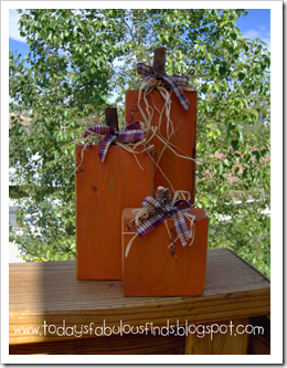 2x4 pumpkins with blog name