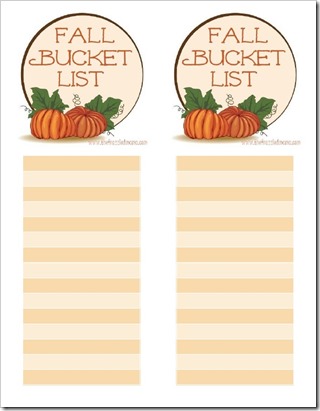 Free Fall Bucket List Printable - The Frazzled Mama